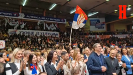 ACO SRBINE: Predsednik Srbije Aleksandar Vučić stigao je u halu u Užicu