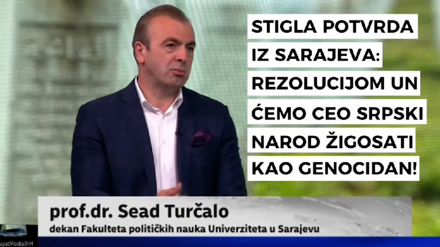 Iz Sarajeva priznali da žele ceo srpski narod proglase genocidnim