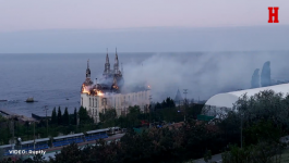 DVORAC HARIJA POTERA U PLAMENU: Pogodjen u navodnom vazdušnom napadu na Odesu
