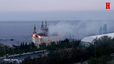 DVORAC HARIJA POTERA U PLAMENU: Pogodjen u navodnom vazdušnom napadu na Odesu